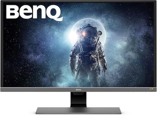 BenQ EW3270U - 32 Zoll Monitor , Ansicht Front, Farben grau, Astronaut als Bild