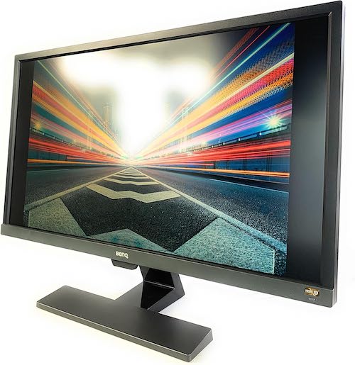 Bildschirm Monitor auf weissem Hintergrund Isometrieansicht, Typ: BenQ EL2870U 4K Monitor I 28 Zoll