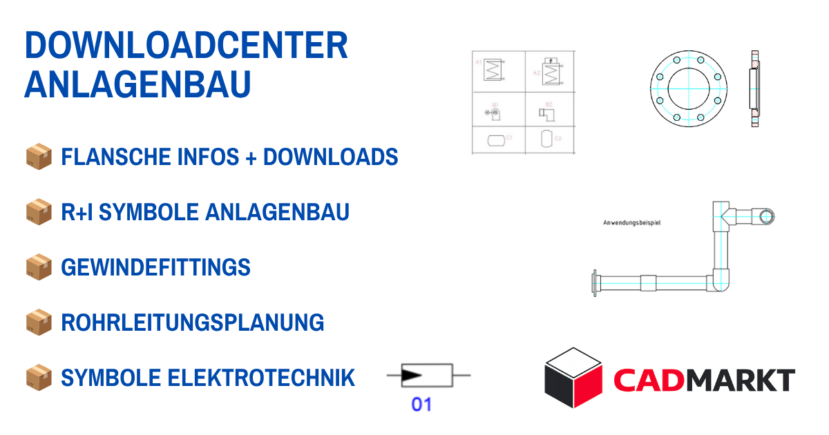 Anlagenbau DWG Downloads - Rohrleitungsplanung - Elektroanlagenbau