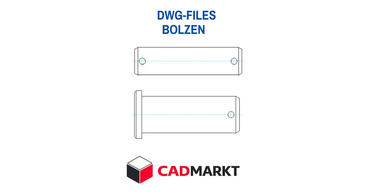 Downloads Bolzen mit und ohne Kopf zum Download - DWG-FILES