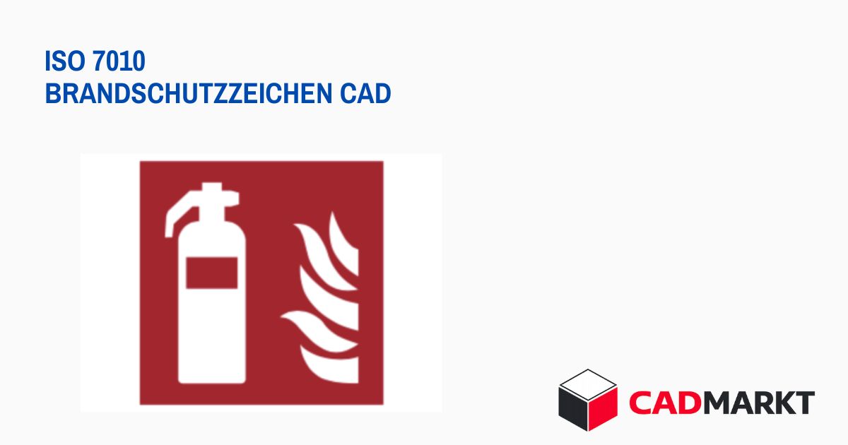 Darstellung- Symbol Feuerlöscher - Brandschutzzeichen CAD (ISO 7010) 