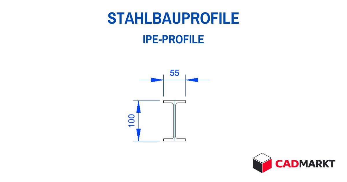 Stahlbauprofile im Schnitt: DIN 1025 DIN EN 10034 IPE-Träger