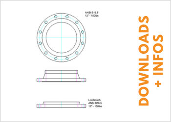 ANSI Flansche B16.5 150lbs - Format dwg 2 Ansichten