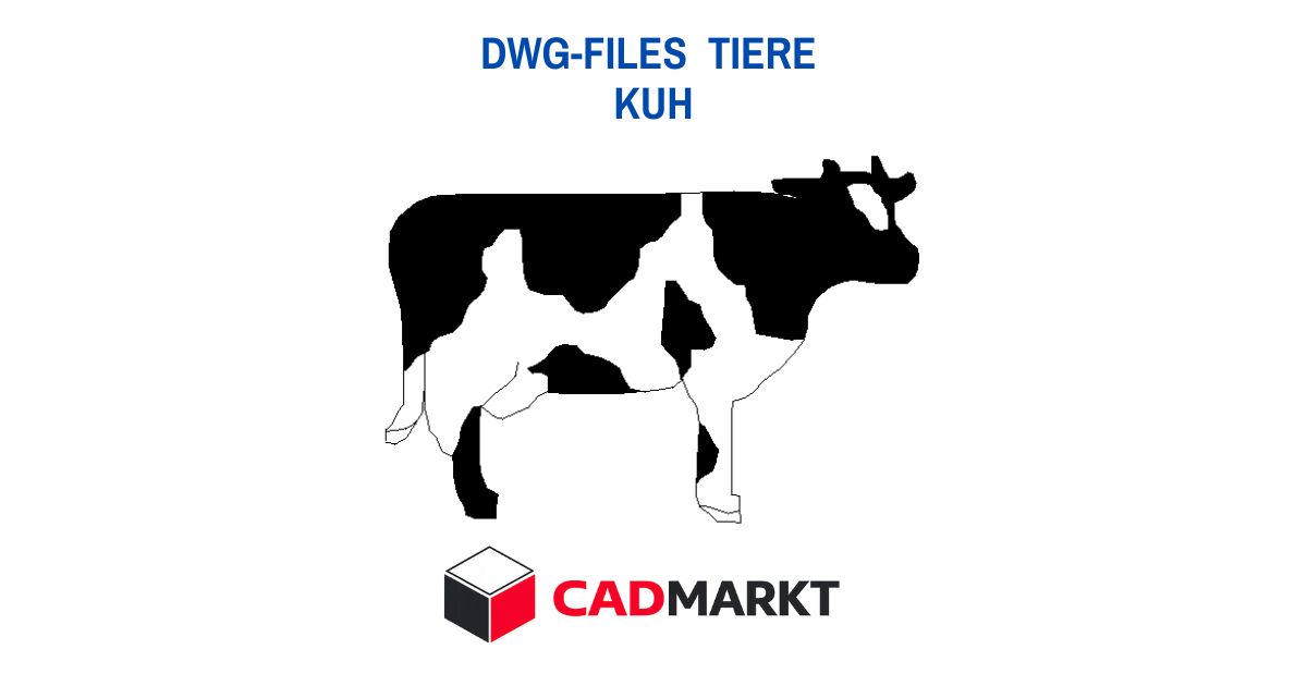 Bild einer Kuh gezeichnet mit AutoCAD  – DWG-Download | CADMARKT