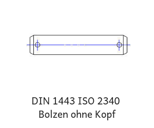 DIN 1443 ISO 2340 Bolzen ohne Kopf