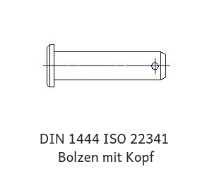 DIN 1444 ISO 22341 Bolzen mit Kopf