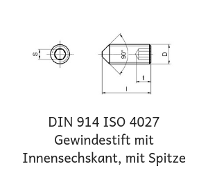 DIN 914 ISO 4027  Gewindestift