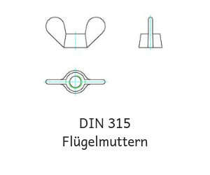 DIN 315  Flügelmuttern