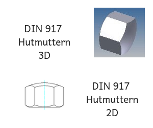 DIN 917 Sechskant-Hutmuttern 