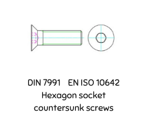 HEXAGON SOCKET COUNTERSUNK SCREWS