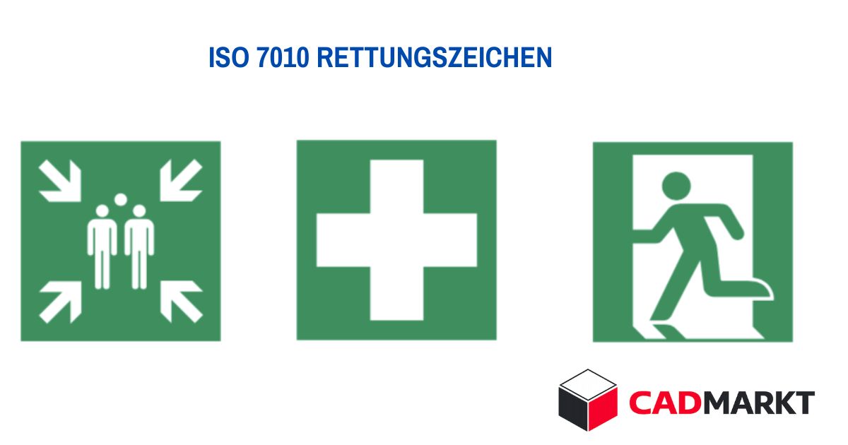 ISO 7010 Rettungszeichen Rettungszeichen - grüne Grundfärbung - weißes Piktogramm