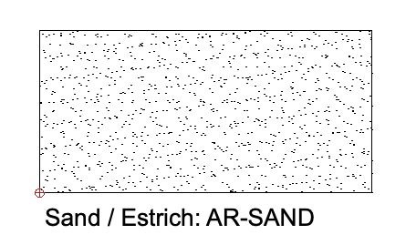 Schraffur Sand / Estrich: AR-SAND Beschreibung: Feine, gleichmäßige Punktierung.