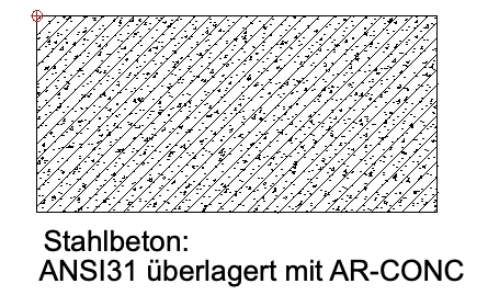 Schraffur Stahlbeton: ANSI31 überlagert mit AR-CONC