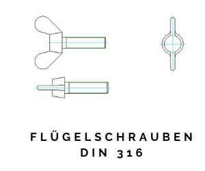 DIN 316 - Flügelschrauben