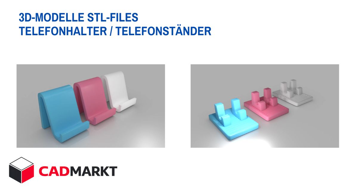 Telefonhalter / Telefonständer Modell für 3D-Druck / CADMARKT