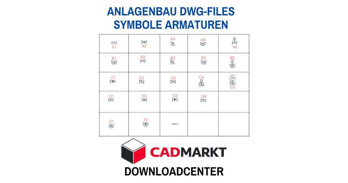 R+I Symbole Anlagenbau - Armaturen 2D-Block Format: DWG