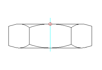DIN 439 - ISO 8675  Skt.-Mutter flach 2D-Block Format: DWG - 2 Ansichten