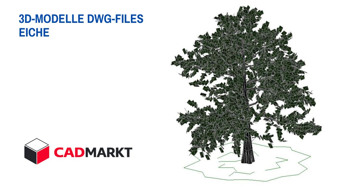Eiche - 3D-Model als DWG-FILE / CADMARKT