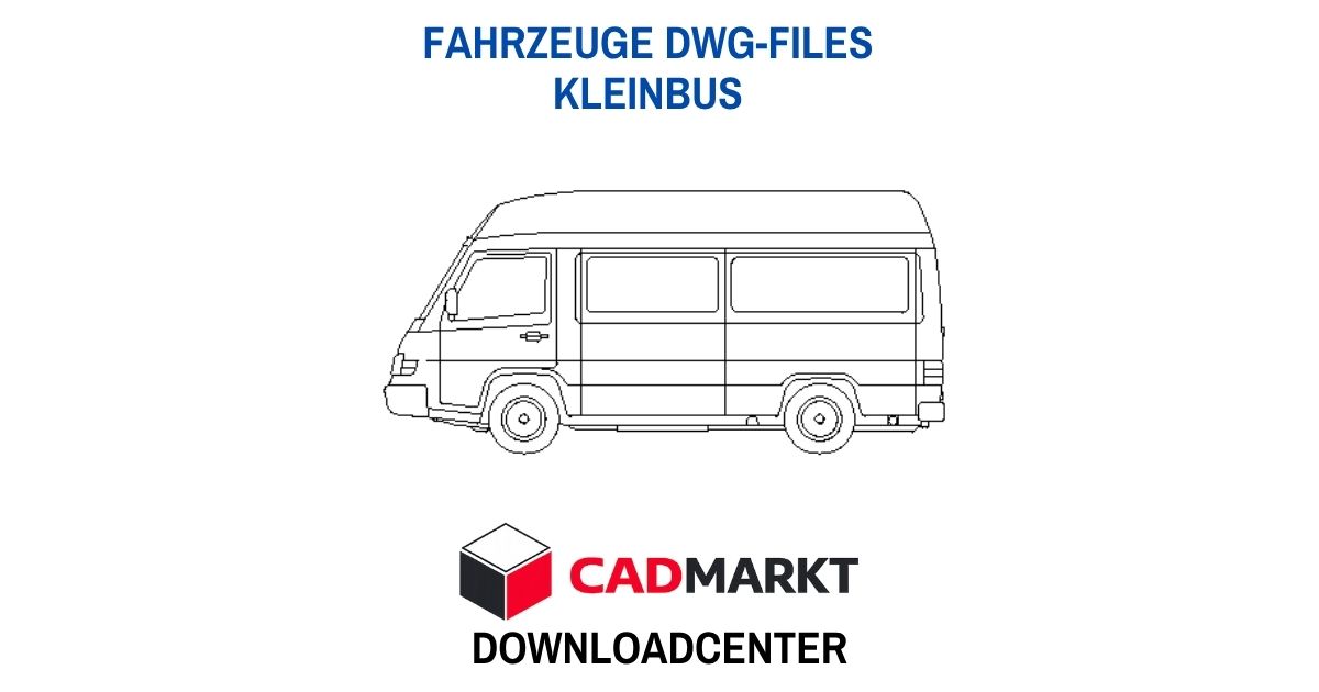 Kleinbus 2D-Block Format: DWG - Seitenansicht 