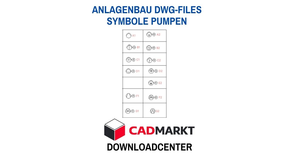 R+I Symbole Anlagenbau - Pumpen 2D-Block Format: DWG