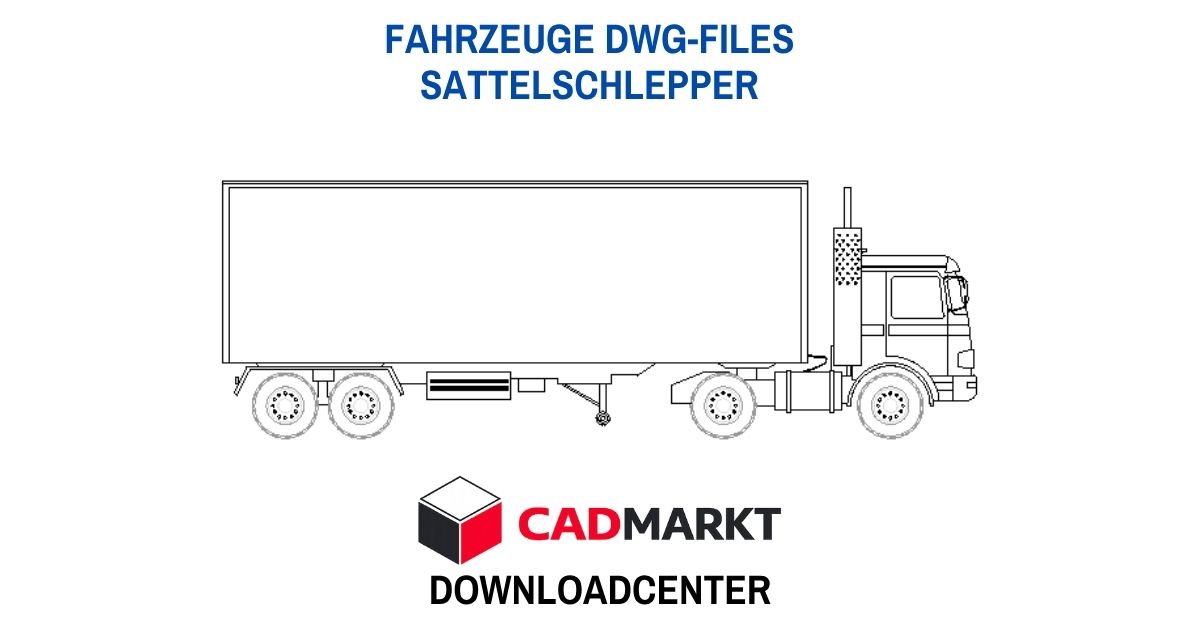 Sattelschlepper 2D-Block Format: DWG - Seitenansicht   Download-Details ...