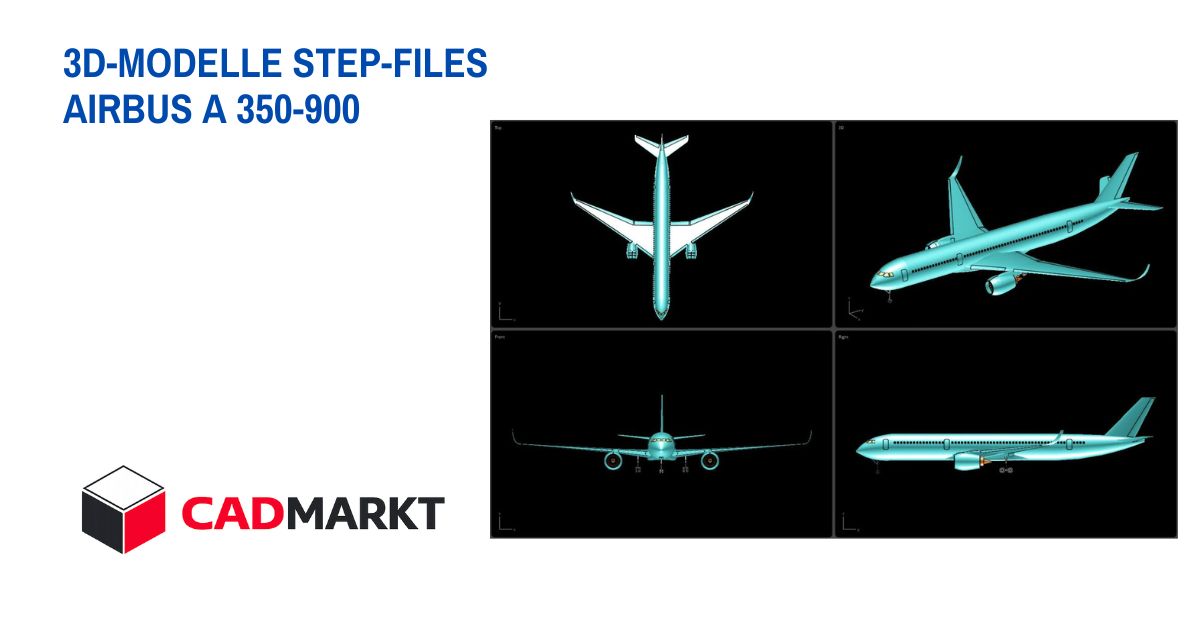 Airbus A 350-900 3D-Modell als STEP-FILE / CADMARKT