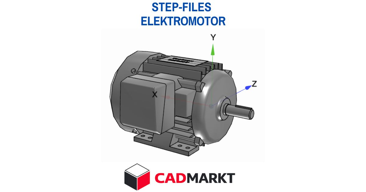 Elektromotor 3D-Modell als STEP-FILE / CADMARKT