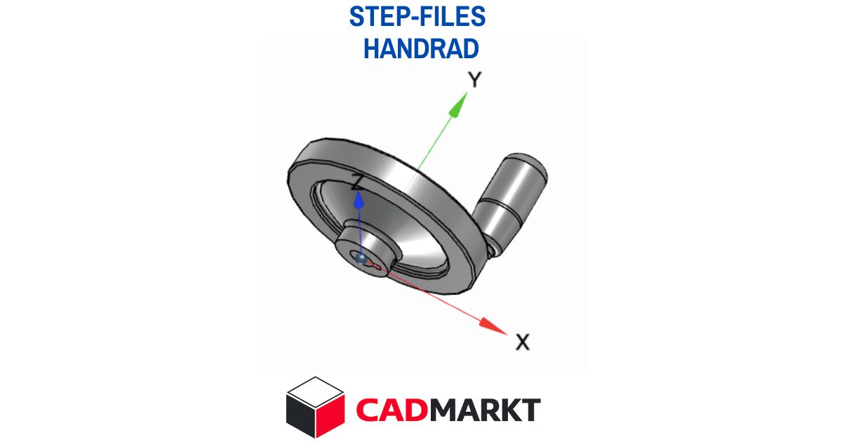 Handrad 3D-Modell als STEP-FILE / CADMARKT  + verschiedene Formate