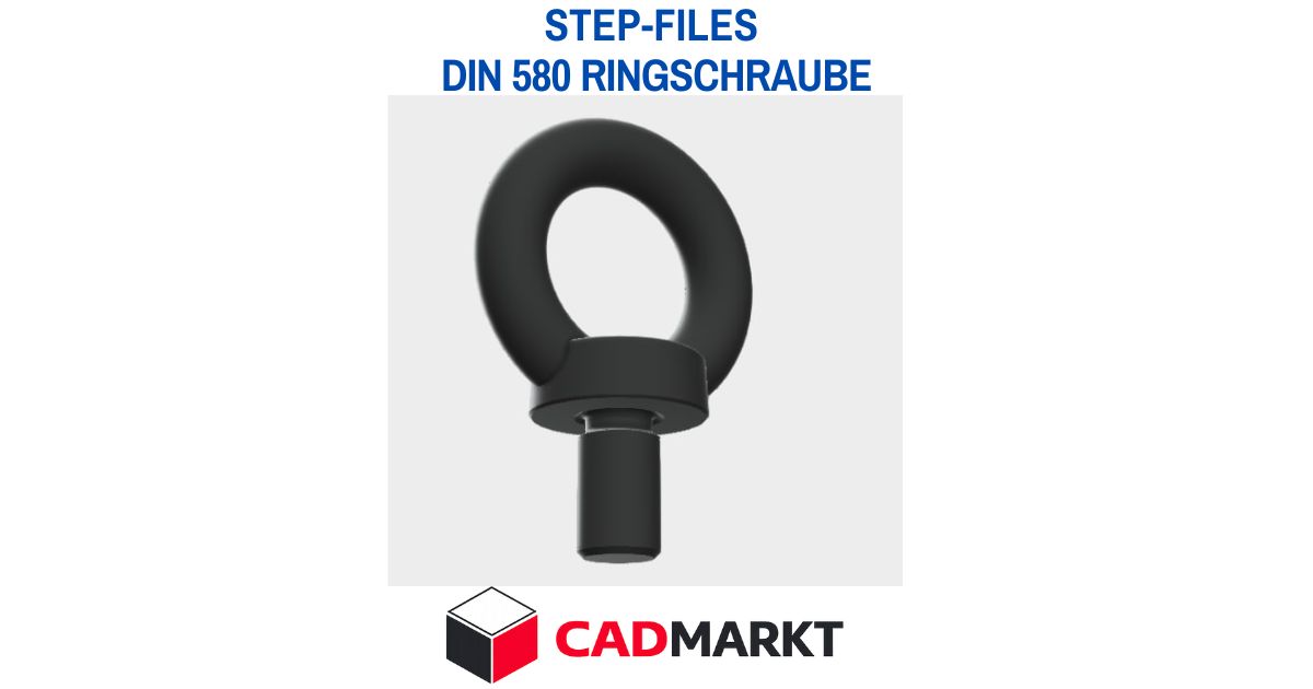 STEP FILES - DIN 580 Ringschrauben - Downloads kostenlos