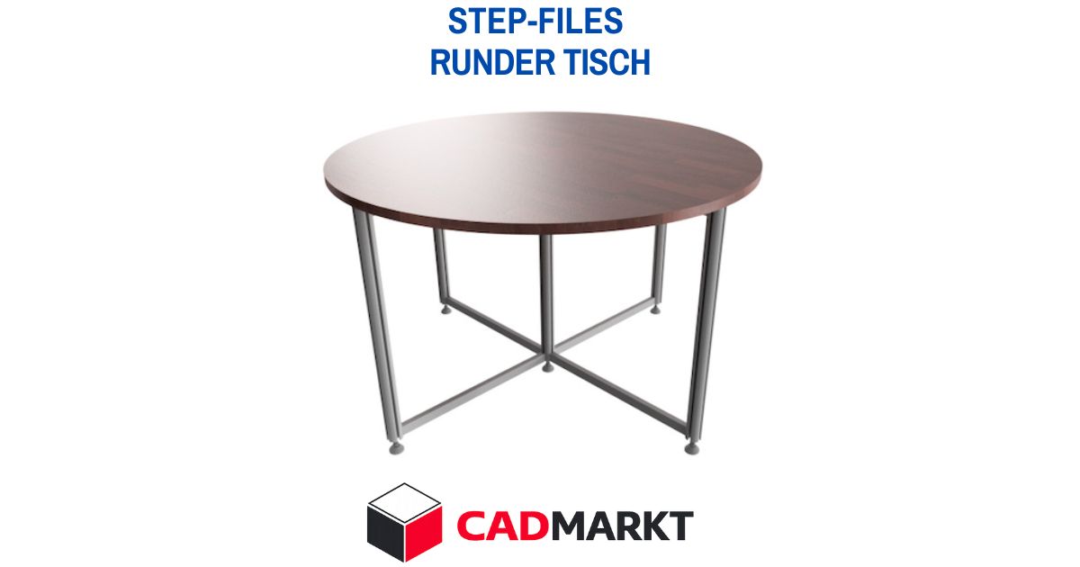 Runder Tisch 3D-Modell als STEP-FILE / CADMARKT