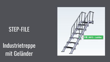 Industrietreppe mit Geländer