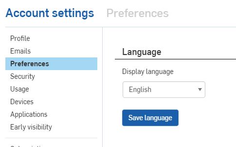 Onshape Einstellungen Sprache